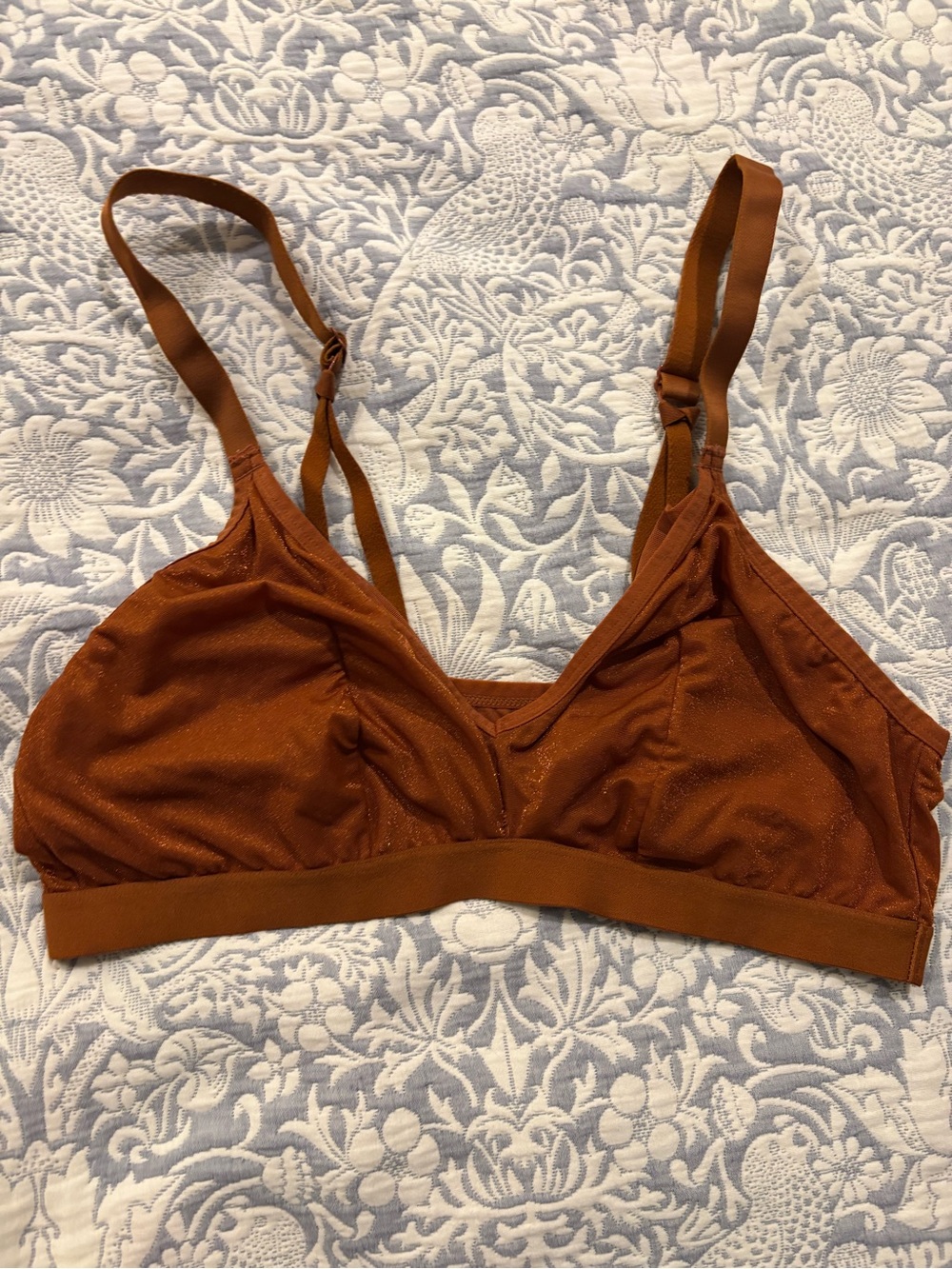 Auden Rust Metallic Wireless Bralette
